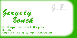 gergely bonek business card